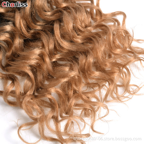 24 Inch 125g Hawaii Curl Hairstyle Crochet Hair Bundles Natural Ocean Wave Goddess Locs Synthetic Braiding Hair Extensions Girls